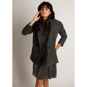 Joyfolie Mia Joy Louve Blazer in Charcoal Black Women’s Size M